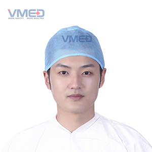 Cappellino medico in tessuto non tessuto blu